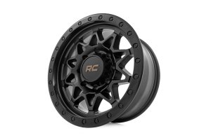 Wheel - Rough Country - 78 Series | Simulated Beadlock - Black